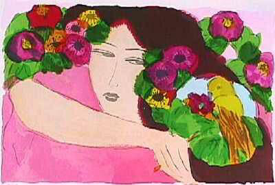Dame En Rose by Walasse Ting Pricing Limited Edition Print image