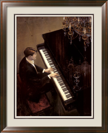 Jazz Duet, Piano by Brent Lynch Pricing Limited Edition Print image