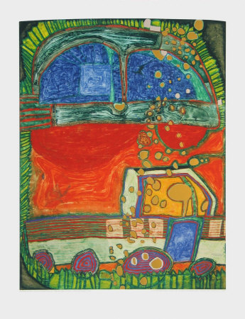 Blind Car by Friedensreich Hundertwasser Pricing Limited Edition Print image