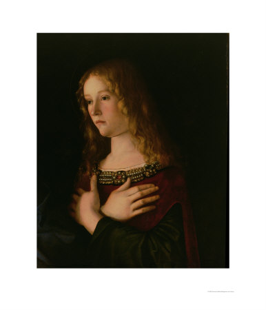 Mary Magdalene, Detail From The Virgin And Child With St. Catherine And Mary Magdalene, Circa 1500 by Giovanni Bellini Pricing Limited Edition Print image