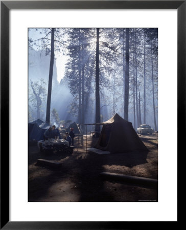 Campers Making Early Morning Breakfast At Their Site In Yosemite National Park by Ralph Crane Pricing Limited Edition Print image