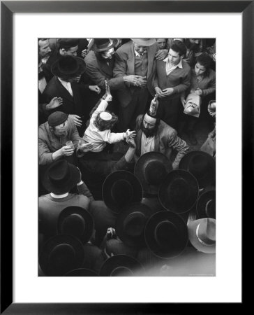 Jewish Men Dancing Together During A Religious Holiday by Paul Schutzer Pricing Limited Edition Print image