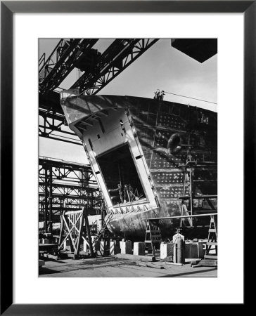 Lst Under Construction At Shipyard Of The American Bridge Co by Andreas Feininger Pricing Limited Edition Print image