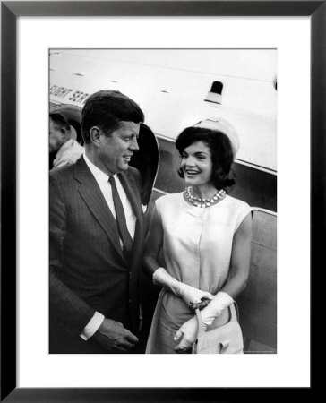 President Candidate Sen. Jack Kennedy Being Greeted By His Wife Jacqueline Upon His Return From La by Paul Schutzer Pricing Limited Edition Print image