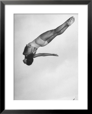 Diver Ann Ross Performing Dive by Gordon Coster Pricing Limited Edition Print image