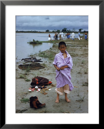 Tibetan Refugees On Beach At Misamari Camp by John Dominis Pricing Limited Edition Print image