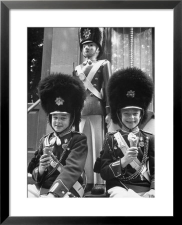 Young Boys Dressed Up As Tivoli Guards Resembling Nut Crackers, Enjoying Their Ice Creams by Carl Mydans Pricing Limited Edition Print image