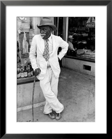 Old African American Man Wearing A Disheveled Outfit In Small Southern Town by Alfred Eisenstaedt Pricing Limited Edition Print image