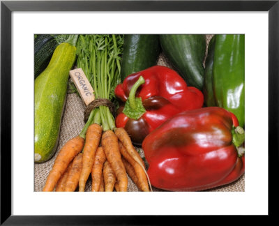 Freshly Harvested Home Grown Organic Vegetables With Organic Label, Uk by Gary Smith Pricing Limited Edition Print image