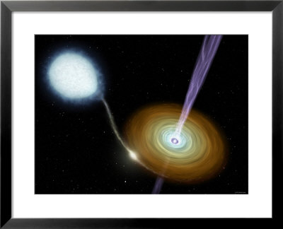 Jets Of Material Shooting Out From The Neutron Star In The Binary System 4U 0614+091 by Stocktrek Images Pricing Limited Edition Print image
