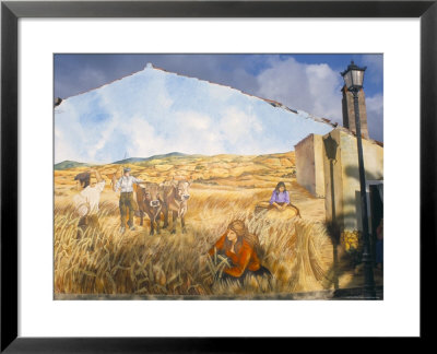 Painting By Pina Monne On Side Of House, Tinnura Village, Sardinia by Ken Gillham Pricing Limited Edition Print image