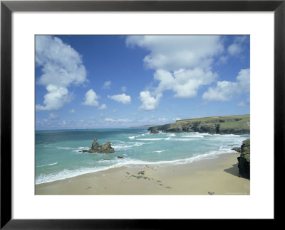Porthcothan Bay With Trevose Head In Background, Cornwall, England, United Kingdom by Lee Frost Pricing Limited Edition Print image