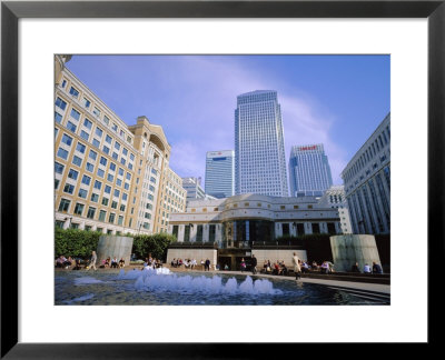 Canary Wharf From Cabot Square, Docklands, London, England, Uk by Jean Brooks Pricing Limited Edition Print image