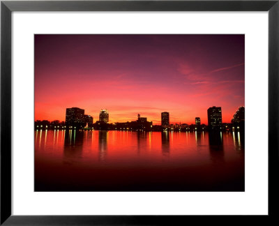 Sunset Skyline From Lake Eola, Orlando, Florida by Bill Bachmann Pricing Limited Edition Print image
