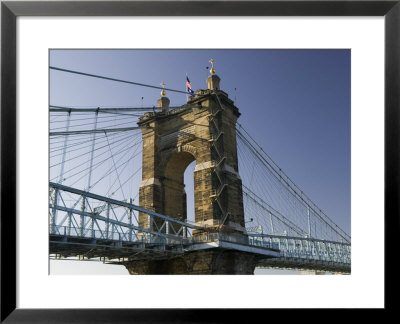 Roebling Suspension Bridge Over The Ohio River, Cincinnati, Ohio by Walter Bibikow Pricing Limited Edition Print image