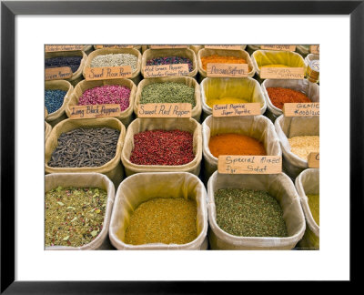 Turkey, Mediterranean Coast, Antalya Province, Kas, Spices In Market by Jane Sweeney Pricing Limited Edition Print image