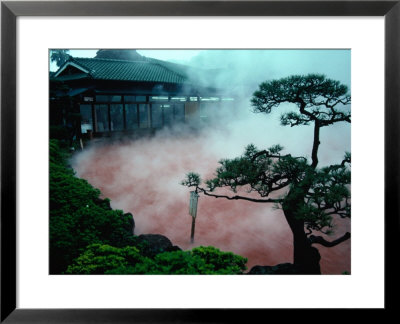 Steam Rising From Hot Spring And Baths (Or Jigoku Meaning Hells), Beppu, Kyushu, Japan by Tony Wheeler Pricing Limited Edition Print image