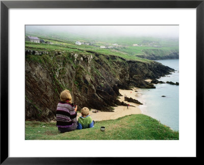 Mother With Son Enjoying Slea Head Beach, Dingle Peninsula, Ireland by Holger Leue Pricing Limited Edition Print image