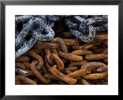 Rusted Chains In A Pile On A Pier, Groton, Connecticut by Todd Gipstein Pricing Limited Edition Print image