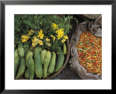 Vegetables For Sale At A Market In Phnom Penh, Cambodia by Richard Nowitz Pricing Limited Edition Print image
