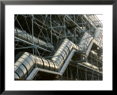 Close-Up Of A Modern Stairway At The Centre Pompidou In Paris by Carsten Peter Pricing Limited Edition Print image