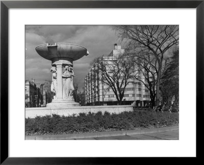 Fountain In Dupont Circle, With Dupont Plaza Hotel Visible In Background by Walker Evans Pricing Limited Edition Print image