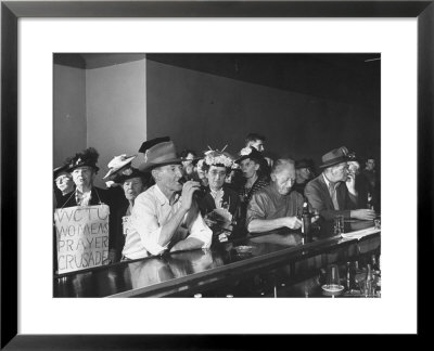 Women's Christian Temperance Union Members Invading Bar While Customers Remain Indifferent by Peter Stackpole Pricing Limited Edition Print image