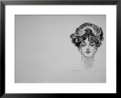Portrait Of Gibson Girl, From Drawings Including Weaker Sex: The Story Of A Susceptible Bachelor by Charles Dana Gibson Pricing Limited Edition Print image