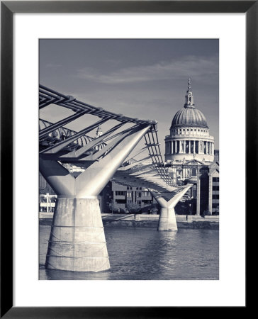 St. Paul's And Millennium Bridge, London, England by Doug Pearson Pricing Limited Edition Print image