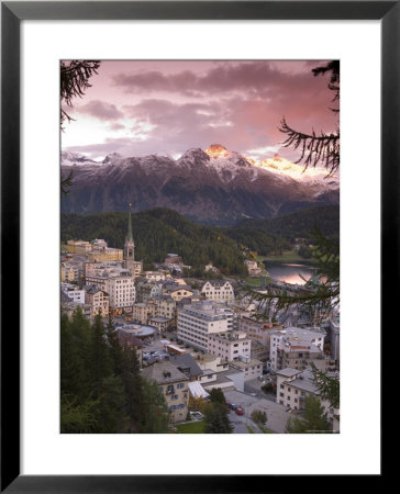 Skyline Of St. Moritz, Graubunden, Switzerland by Doug Pearson Pricing Limited Edition Print image