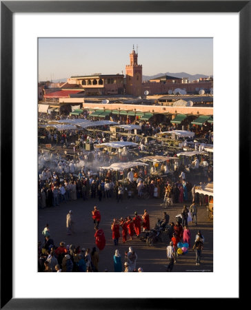 Food Stalls In The Evening, Djemaa El Fna, Marrakesh, Morocco, North Africa, Africa by Gavin Hellier Pricing Limited Edition Print image