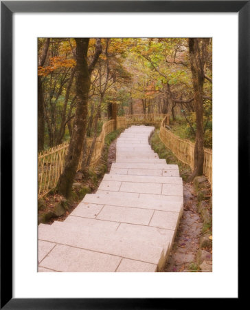Footpath, Mount Huangshan (Yellow Mountain), Unesco World Heritage Site, Anhui Province, China by Jochen Schlenker Pricing Limited Edition Print image
