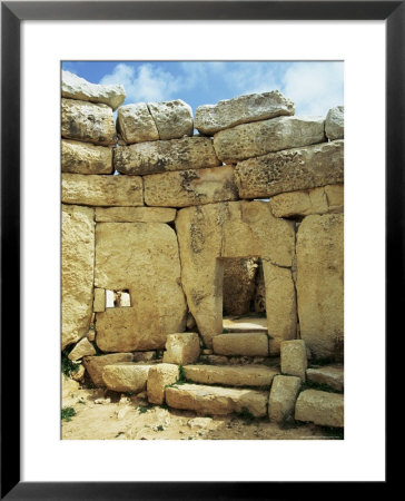 West Temple With Window Stone, Megalithic Temple Dating From Around 3000 Bc, Mnajdra, Malta by Sheila Terry Pricing Limited Edition Print image