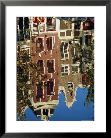 Reflection Of Amsterdam Houses In Canal, Amsterdam, The Netherlands (Holland), Europe by Richard Nebesky Pricing Limited Edition Print image