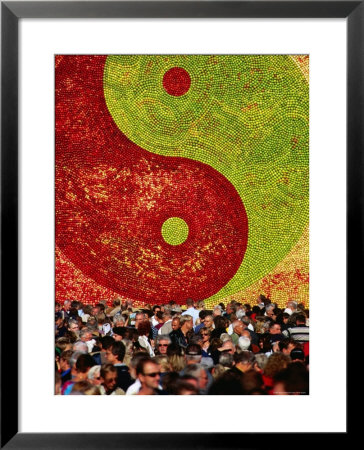 Crowds In Front Of Giant Apple Picture At Apple Market, Kivik, Skane, Sweden by Anders Blomqvist Pricing Limited Edition Print image