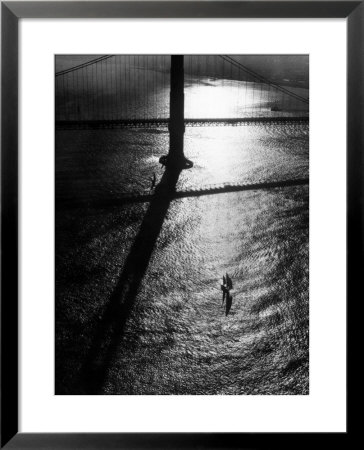 Suspension Tower Of The Golden Gate Bridge At Sunrise by Margaret Bourke-White Pricing Limited Edition Print image