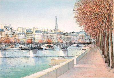 Paris, Le Pont Des Arts I by Rolf Rafflewski Pricing Limited Edition Print image