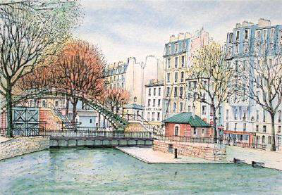Paris, Canal St Martin I by Rolf Rafflewski Pricing Limited Edition Print image