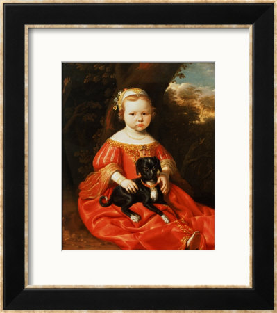 Portrait Of A Girl With A Dog by Jacob Gerritsz Cuyp Pricing Limited Edition Print image