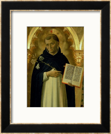 The Perugia Altarpiece, Side Panel Depicting St. Dominic, 1437 (Detail) by Fra Angelico Pricing Limited Edition Print image