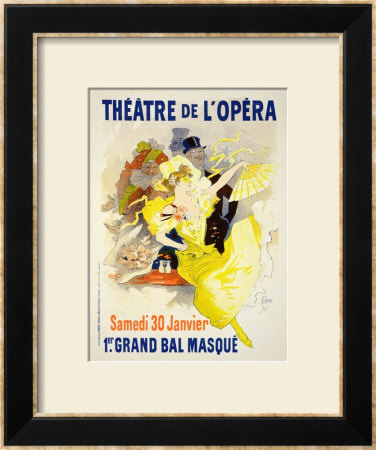 Reproduction Of A Poster Advertising The First Grand Bal Masque, Theatre De L'opera, Paris, 1896 by Jules Chéret Pricing Limited Edition Print image