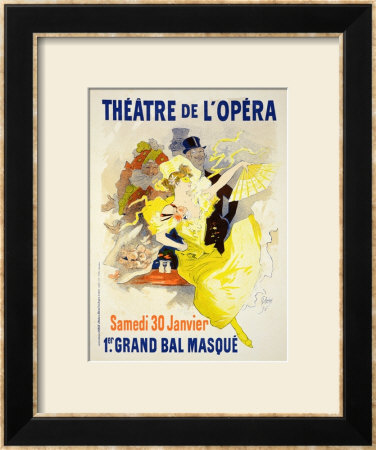 Reproduction Of A Poster Advertising The First Grand Bal Masque, Theatre De L'opera, Paris, 1896 by Jules Cheret Pricing Limited Edition Print image