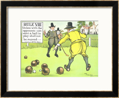 Rule Viii: Unless With The Opponents Consent A Ball In Play Shall Not Be Moved by Charles Crombie Pricing Limited Edition Print image