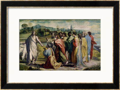 Christ's Charge To St. Peter (Sketch For The Sistine Chapel) (Pre-Restoration) by Raphael Pricing Limited Edition Print image