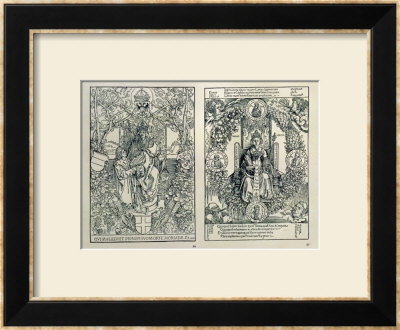 (R) Philosophy, An Enthroned Female Figure Surrounded By A Laurel Wreath by Albrecht Durer Pricing Limited Edition Print image
