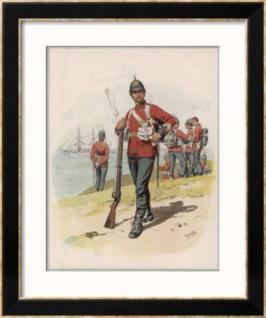 Royal Marine Light Infantry A Private In Marching Order by Frank Dadd Pricing Limited Edition Print image