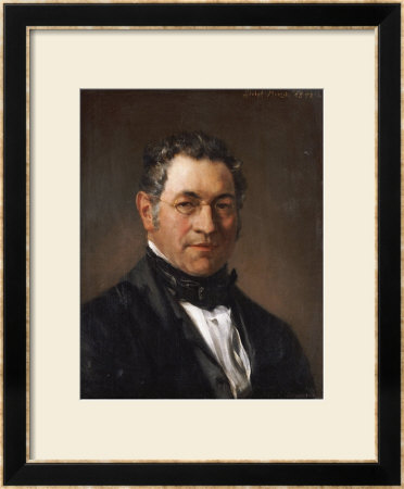 Portrait Of Professor Siegfried Dehn (1799-1858) by Adolf Von Menzel Pricing Limited Edition Print image