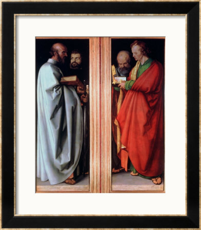 St. John With St. Peter And St. Paul With St. Mark, 1526 by Albrecht Dürer Pricing Limited Edition Print image