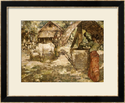 Milling Grain, Ceylon, 1907 by Edward Atkinson Hornel Pricing Limited Edition Print image