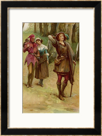 As You Like It, Rosalind With Touchstone And Audrey In The Forest Of Arden by Walter Paget Pricing Limited Edition Print image